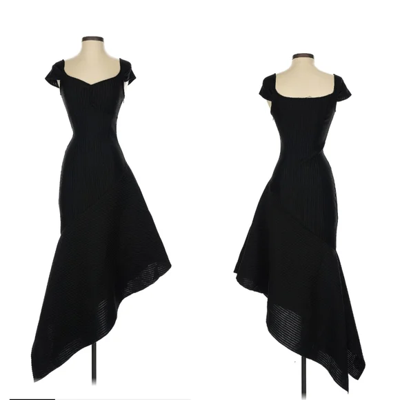 Opening Ceremony Black Lotus Mermaid Dress - Formal Gown